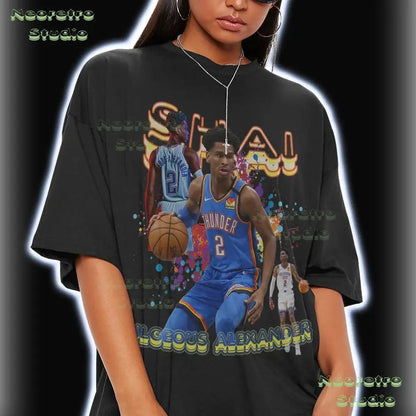 Chogolees™ Shai Gilgeous Alexander Bootleg Shirts,Rapper Homage Tees