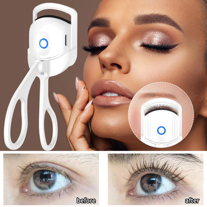 Electric Heated Eyelash Curler – USB Rechargeable Lash Curling Tool for Long-Lasting Lift & Volume