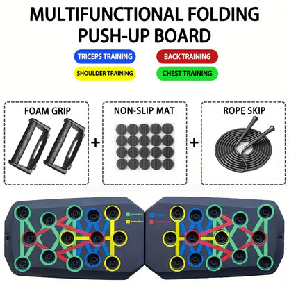 Ultimate Push-Up Board – Portable, Foldable & Multifunctional for Total Upper Body Training!