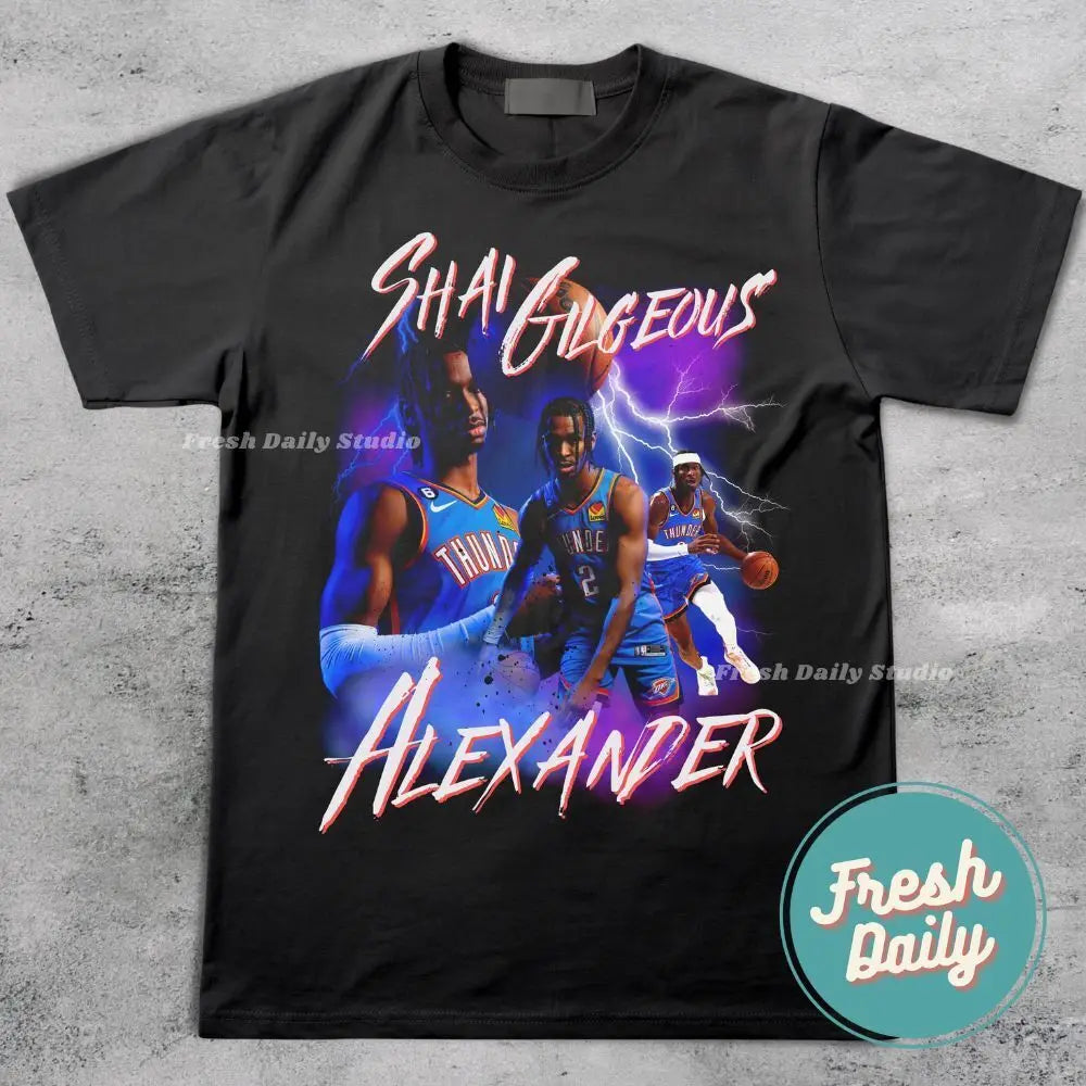 Chogolees™ Shai Gilgeous Alexander Bootleg Shirts,Rapper Homage Tees