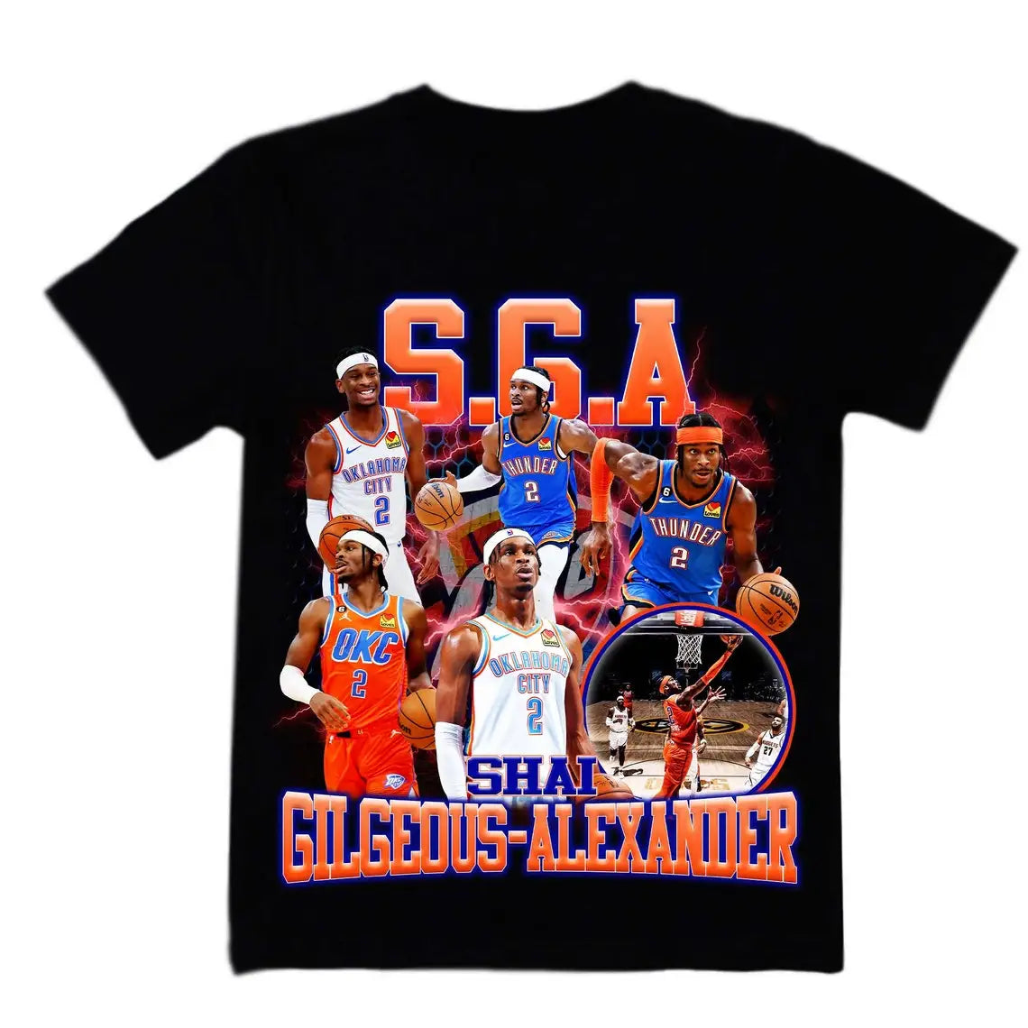 Chogolees™ Shai Gilgeous Alexander Bootleg Shirts,Rapper Homage Tees