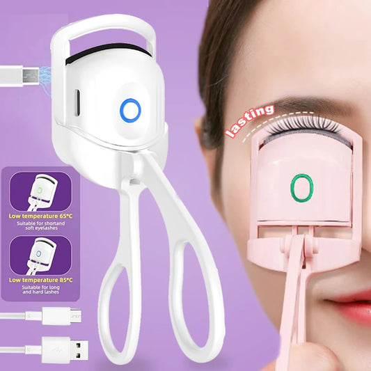 Electric Heated Eyelash Curler – USB Rechargeable Lash Curling Tool for Long-Lasting Lift & Volume