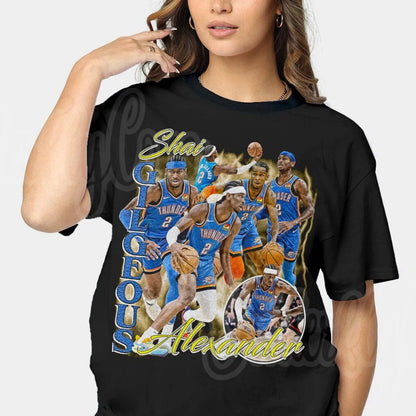 Chogolees™ Shai Gilgeous Alexander Bootleg Shirts,Rapper Homage Tees