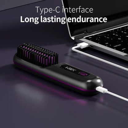 DUTRIEUX™ Wireless USB Ceramic Hair Straightening Brush