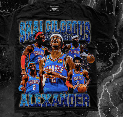 Chogolees™ Shai Gilgeous Alexander Bootleg Shirts,Rapper Homage Tees