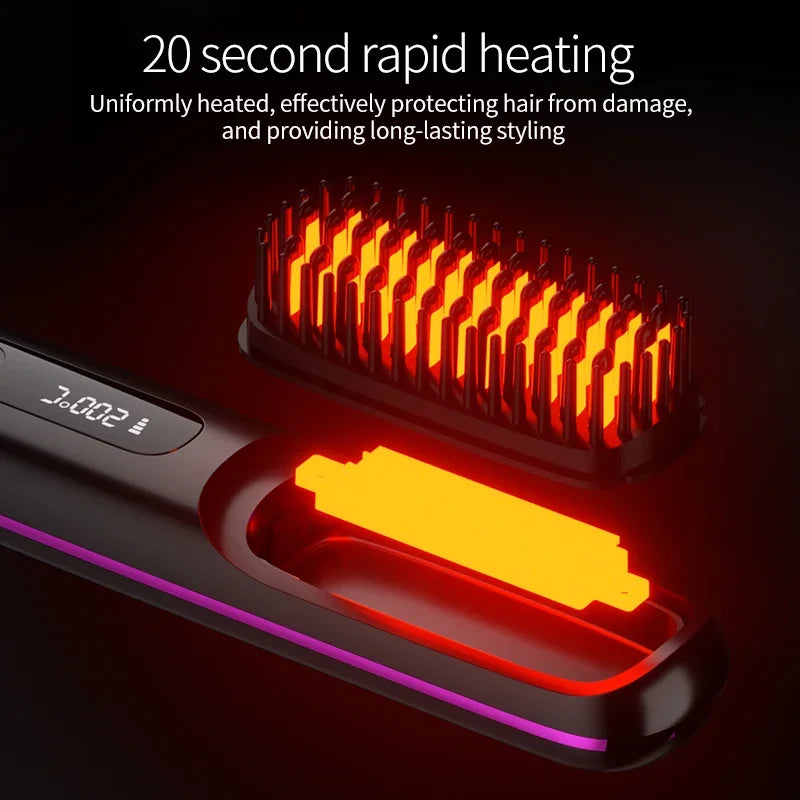 DUTRIEUX™ Wireless USB Ceramic Hair Straightening Brush