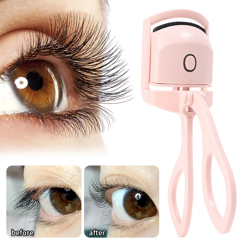 Electric Heated Eyelash Curler – USB Rechargeable Lash Curling Tool for Long-Lasting Lift & Volume