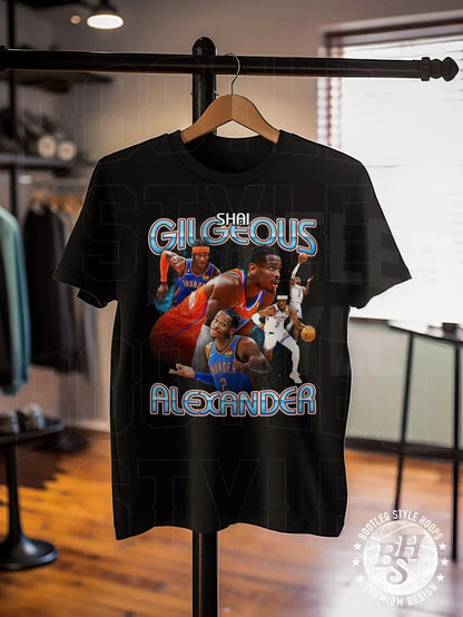 Chogolees™ Shai Gilgeous Alexander Bootleg Shirts,Rapper Homage Tees