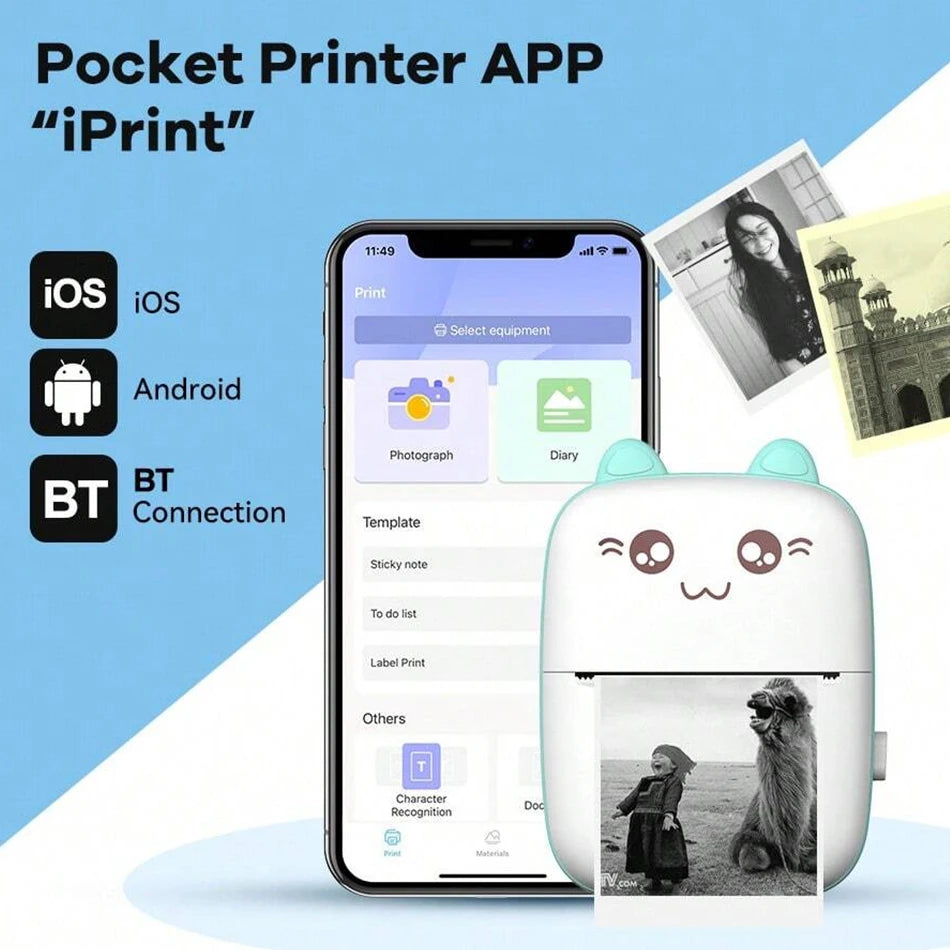 GOOJPRT™ Portable Mini Thermal Printer with Bluetooth