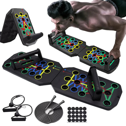 Ultimate Push-Up Board – Portable, Foldable & Multifunctional for Total Upper Body Training!