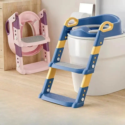 Foldable Kids Toilet Training Potty Ladder - Multi-functional Foot Stool for Boys & Girls